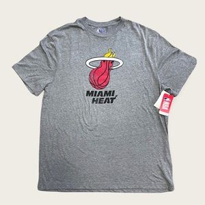 Miami Heat T-shirt, Mens XL, Heather Grey